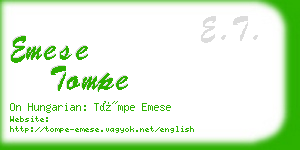 emese tompe business card